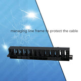 1U 12-Speed Server Cable Management Rack, 19Inch Network Rack Trunking Duct Panel, Network Cable Organizer