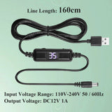 LED Display Electric Nail Drill Power Cord USB Charger Power Line For  Nail Drill Machine 5.5 Adjustable Speed Forward Reverse