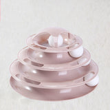 Pet Cat Toy Interactive Turntable Kitten Exercise Puzzle Toys 3/4 Levels Tower Roller Pets Training Intelligence Amusement Plate
