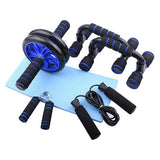 Abdominal Wheel Ab Roller Set Resistance Bands Push Up Stand Bar Home Exercise Bodybuilding Muscle Training Fitness Equipment