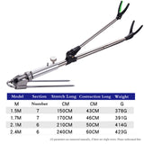 Adjustable Fishing Rod Bracket for Two Rods Holder Rack Pole Bracket Tool Stainless Steel 360 Rotating Fishing Tools Accessories