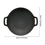 Iron Wok Frying Open Flame Induction Cooking Round Grill Baking Tray BBQ Grill Heat Resistant Grilling Cookers For Camping
