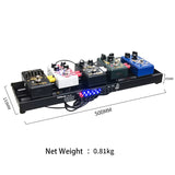 Black Aluminum Alloy Electric Guitar Pedal Effect Board for Musical Instruments Guitar Accessories with Bag(US Plug)