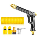 High Pressure Washer Gun with Recoil Water Hose Hose Space-saving Car Washer Adjustable Jet/ Fan Washing Sprayer