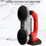 Tiling Tiles Machine 60-120mm Tiles Vibrator Suction Cup Adjustable Protable Automatic Floor Vibrator Leveling Tool With Battery