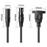 1 Pair XLR 3Pin To RJ45 Female Adapter Cable,XLR Male To RJ45 Network Connector Extension Cable Use Cat5 Ethernet