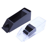 2 Pcs Professional Deluxetexas Hold'em Baccarat Poker Dealer Poker Card Shoe 1-6 Optionally Deputy(Black &amp; Transparent)