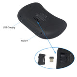Rii i8+ 2.4G Russian Spanish Hebrew English Mini Wireless Keybaord with Backlight Touchpad for Smart Android BOX Tablet PC