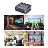 Universal 3D HDMI Stereo Audio Extractor Converter 4K * 2K HDMI To HDMI + Optical SPDIF 3.5mm HDMI Converter Splitter Black