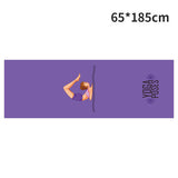 185*63cm Double Layer Non-Slip Fitness Mat Digital Portable Printing Protection Yoga Exercise Pad with Position Line Gymnastics