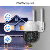 Hiseeu Wireless WIFI Dome Camera Outdoor 1080P 5x Digital Zoom PTZ Control IP Camera Audio CCTV Surveillance For House security