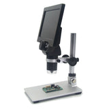 7' HD 12MP 1-1200X LCD Digital Microscope Electronic Video Microscopes Pcb BGA SMT Soldering Phone Repair Magnifier Alloy Stand