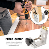 15 Degree Pocket Dowel Jig Drilling Kit Multi-function Oblique Hole Locator Drill Guide Puncher Carpentry Tool