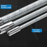 3Pcs/.set 1/4"-3/8"-1/2" Electric Wrench Elastic Rod Set Universal Flexible Shaft Sleeve Extension Rod Bendable Flexible Shaft