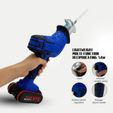 21V Cordless Reciprocating Saw Portable Adjustable Speed Chainsaw Wood Metal PVC Pipe Cutting Saw Power Tool Makita Battery