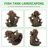 Aquarium Decoration Hideout Cave Fish Tank Accessories Fish Tank Adornment Tree Micro Landscape Adornment Resin Craft Decoration
