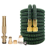 Portable High Pressure Water Gun Expandable Magic Flexible Garden Hose Watering Pipe Car Wash Spray Gun Brass Nozzle Sprinkler