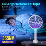Professional Mosquito Killer Bat USB Rechargeable Electric Racket Kills Mosquitoes Insect Moth Fly Repellent Bug Zapper for Home