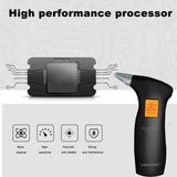 LCD Display Digital Alcohol Tester with5pcs Mouthpieces , Police Alert Breath Alcohol Tester Device Breathalyz Analyzer Detector