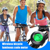 Bicycle Computer Set Wireless Waterproof Digital Round Luminous Speed Measurement Odometer Bike Speedometer