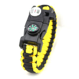 Muliti Outdoor tools Survival Bracelet with SOS Led Light Paracord Braided Rope Camping hiking Emergency Compass Whistle tools