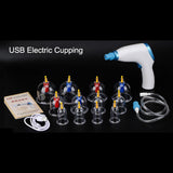 Newly Electric Vacuum Suction Cupping Set Lymph Drainage Pain Relief Massage Therapy Kit 19ing