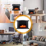 Electric Fireplace Heater With Remote Control Fireplace Electric Flame Decoration Portable Indoor Space Heater for Bedroom