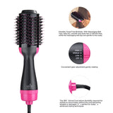 3 in 1 Rotating Hair Dryer Brush Electric Multifunctional Hot Hair Brush Hair Curler Hair Straightener Women Hair Blower Brush
