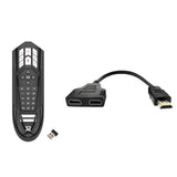 HDMI Splitter Multimedia Interface HDMI Adapter with R1 Smart Air Mouse Remote Control