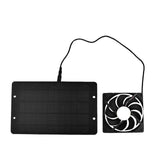 10W /100W Solar Powered Panel Exhaust Fan Outdoor Air Ventilation Vent Chicken Dog House 3000r/min Black