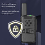 2 Pcs M2 Mini Walkie Talkie 16 Channels UHF 400-470MHZ USB Charging Handheld Wireless Office Hotel Dining Walkie Talkie