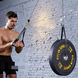 DIY 3Meter LAT Pulley Cable Machine Cable Pulley System Home Gym Fitness Weight Lifting Household Triceps Trainer Set