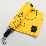 Man Parasol Woman Folding Umbrella Cartoon Personality Black Coating Anti-UV Female Sun Umbrella For Boys Rain Gear Parapluie