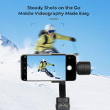 GIAUSA 3 Axis H4 Gimbal Stabilizer for Phone Action Camera Handheld Selfie Stick Stabilizer Tripod for Smartphone Goprpo Vlog