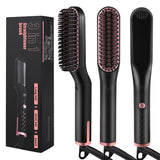 Wt-023 Electric Straightener Fast Heated Brush 3-in-1 Hair Straightening Brush for Man's Beard &amp; Woman's Hair Long Short Hair