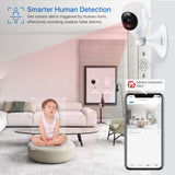 ZOSI C611 1080p/2MP WiFi IP Camera Waterproof AI Human Detection 2-Way Audio Night Vision Remote Access Playback Wireless Cam