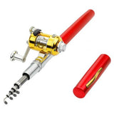High Strength Fishing Pole Lightweight Mini Pen Shape Telescopic Fishing Rod Pole Reel Fish Tackle Tools Pen Shape