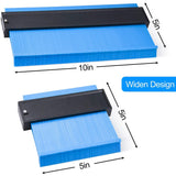 Contour Gauge, Shape Duplicator 2 Pcs Profile Gauge 5 Inch and 10 Inch Widen Contour Duplications for Corners(Blue)