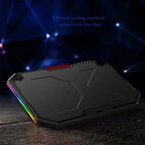 RGB Laptop Cooler 12-17 Inch 5 Fan Gaming Laptop Cooling Pad Dual USB Port Adjustable Laptop Stand Mute Cooling Fan