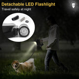 Auto Dog leash 3 In 1 Retractable 4.5m Dog Leashes with LED Flashlight Portable Bag Dispenser Pet dog Traction Rope accessories
