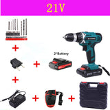 XLTOWN 16.8/21V electric screwdriver With 2 battery home cordless electric screwdriver hand drill lithium battery power tools