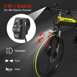 3In1 Ebike Headlight Turn Light Horn Switch Scooter Handlebar Lamp Horn Turning Light Motorcycle Horn Turn Signal Light Switch