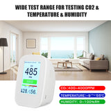 CO2/RH/Temp 3-in-1 Air Quality Detector Indoor/Outdoor CO2 Meter Temperature Humidity Monitor CO2 Tester with 65534 Groups Data