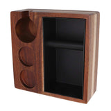 4 in 1 Wooden Coffee Knock Box Wood Coffee Grounds Container Box for Kitchen Canteen Western Restaurant
