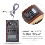 Hot-LC-5 5 Band EQ Equalizer Pickup,Acoustic Guitar Preamplifier Tuner with LCD Tuner and Volume Control