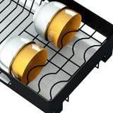 Dish Storage Rack Stainless Steel Kitchen Dish Drying Rack Dish Rack Kitchen Shelves With Drainer Tableware Container