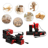 Mini Lathe DIY 6 in 1 Multi-functional Motorized Transformer Jigsaw Grinder Driller Plastic Metal Lathe Wood Sawing Machine