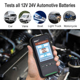 DY222 Car Battery Tester 12V 24V Digital Automotive Diagnostic Battery Tester Analyzer 2000CCA Cranking Charging Test Tool