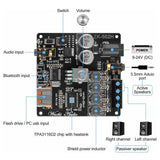 9-27V bluetooth 5.0 Amplifier Board Hifi Stereo 2.0 2X50W TPA3116D2 Dual Channel AMP 2.0 Stereo 10-100W Black