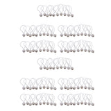 100ps 162mm/ 6.3"Heavy Duty Ball Bungees Elastic Cord Tie down Rope Canopy Straps White/Black